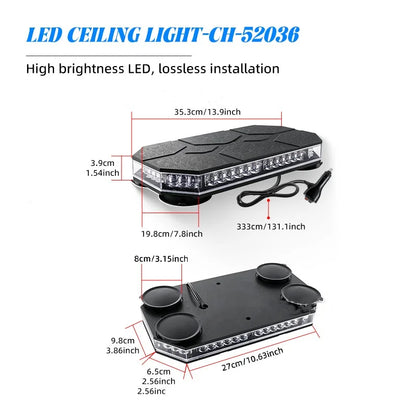 Magnetic Mount Warning 12V 24V Roof Strobe Cigarette Lighter