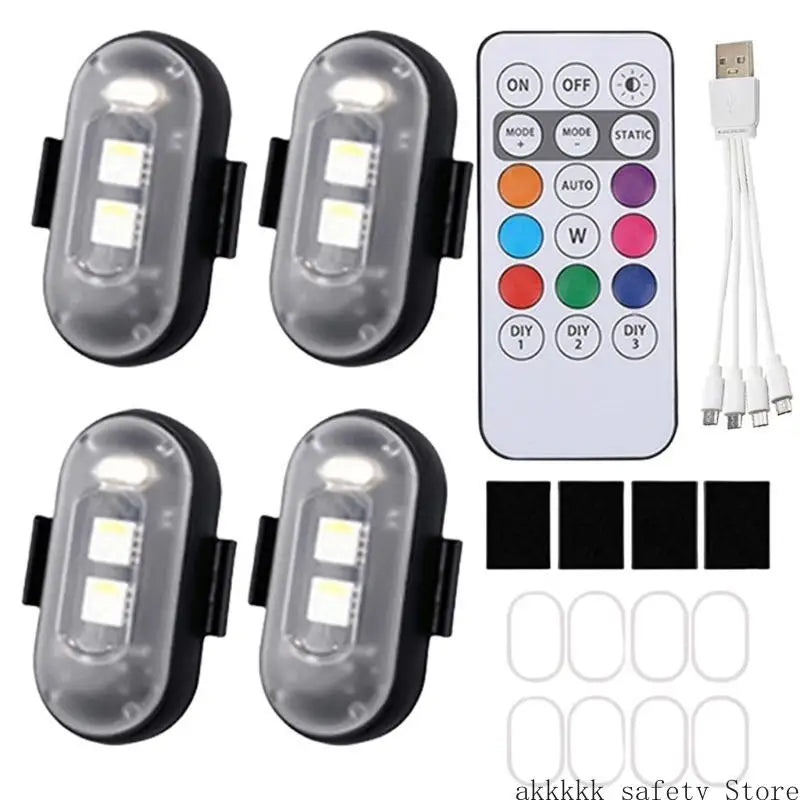 Xxff Wireless USB Rechargeable Waterproof Anti Collision Outdoor
