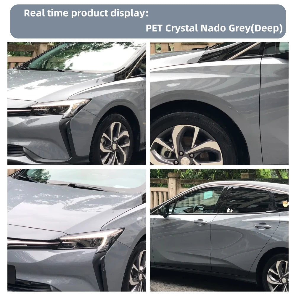 Super Bright Crystal Nardo Gray Full Wrap Vinyl Pvc