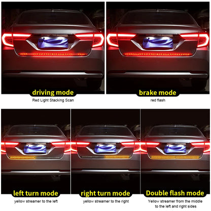 For GMC Sierra Tailgate Strip Bar Turn Singal Brake Warning Rear