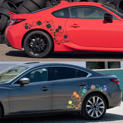 Creative Honeycomb Hexagon Vinyl Decals Waterproof Polygonal
