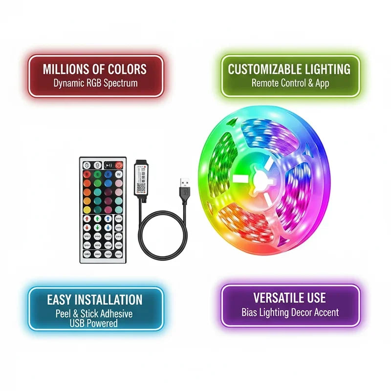 For Game Home Ambient Light Dc 5V Strips 2835 Strip Tv