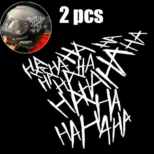 Motorcycle Sticker Hahaha Joker Helmet Stickers Reflective Moto