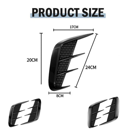 For Ferrari Carbon Fiber Fender Trim Sticker Shark Gills