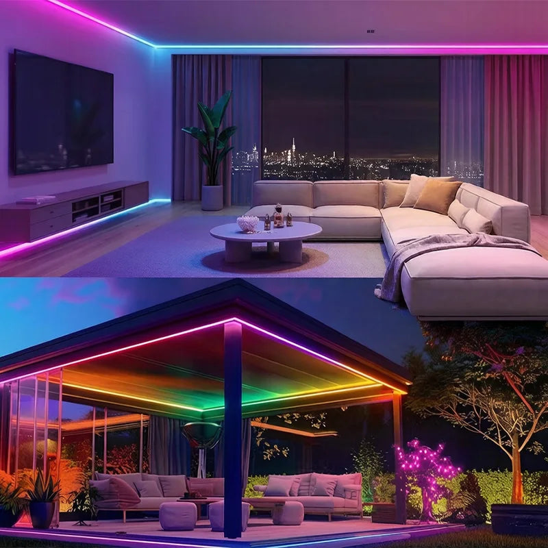 For Bedroom Living Room Tv Backlight 32.8ft 5V Smart Rgbic Neon