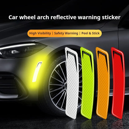 2PCS Wheel Eyebrow Reflective Sticker Visibility Safety Tape