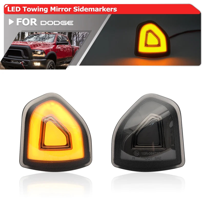 For 2010-2018 Dodge Ram 1500 2500 2X Smoked Towing Rearview