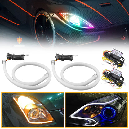 30CM RGB Headlight Strip APP Control Dreamcolor Drl Tube