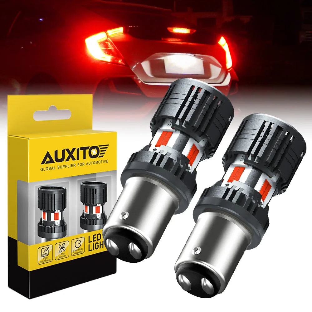 Auxito 2PCS Red 1157 P21 5W Rear Tail Canbus