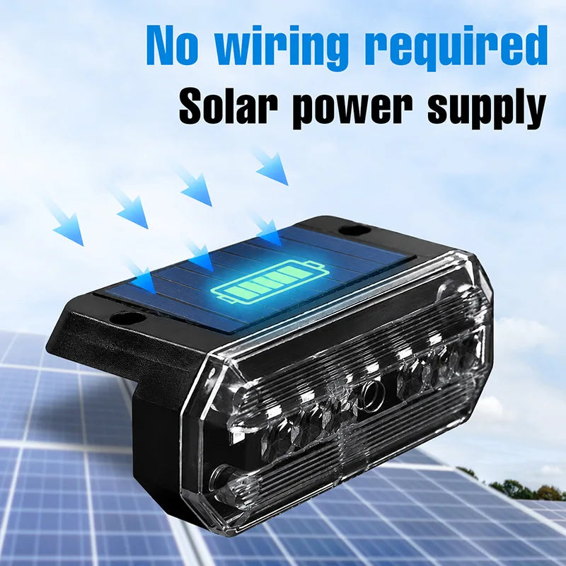 Solar Powered Warning Side Marker Vibration Sensor Safety Trucks