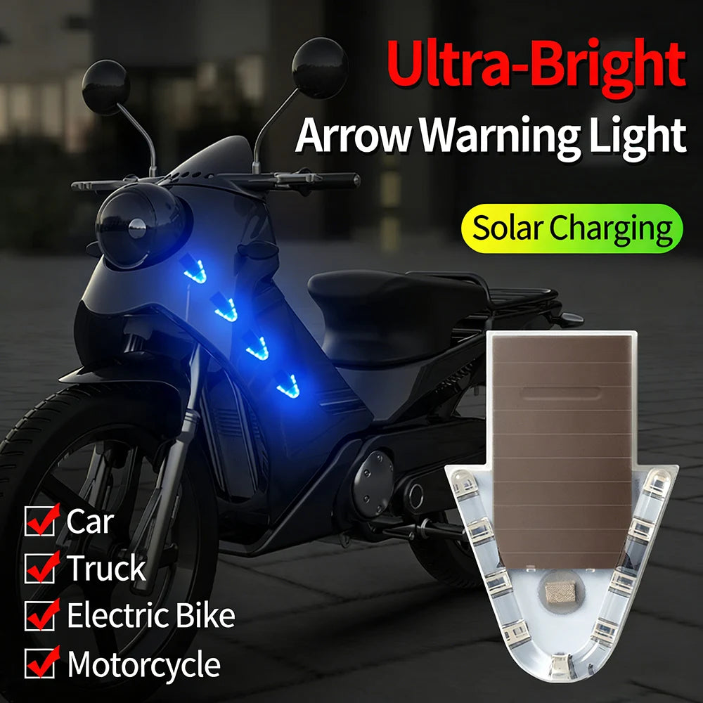 2PCS Warning Motorcycle Arrow Flash 6color Anti Rear End