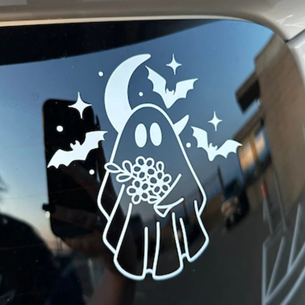 Cute Ghost Bat Sticker External Rear Windshield Window Anime