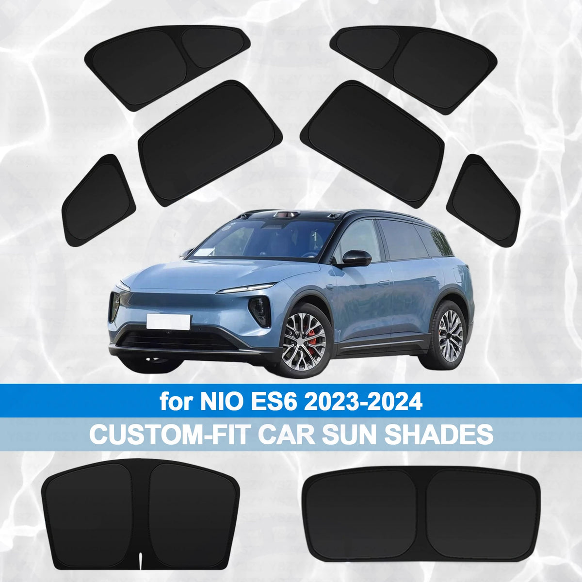 For Nio ES6 2023-2024 Foldable Side Window Curtains Sun Shade