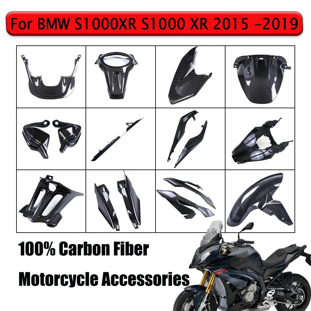 For BMW S1000XR S1000 Xr 2015 2019 Surround 3K Carbon Fiber Fuel