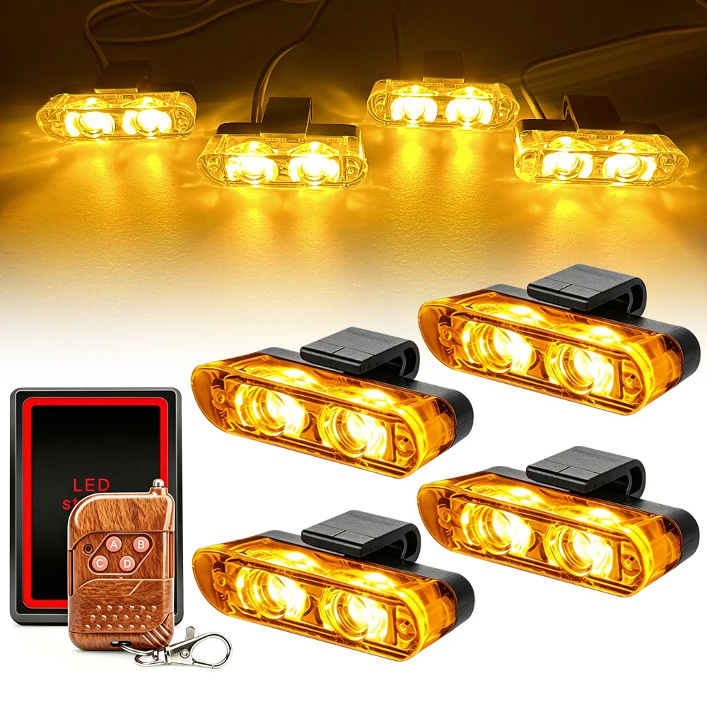 Front Deck Grille Clip Strobe Daytime Running Amber Emergency