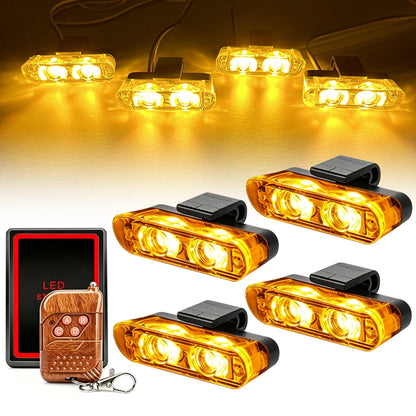 Front Deck Grille Clip Strobe Daytime Running Amber Emergency