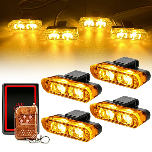 Front Deck Grille Clip Strobe Daytime Running Amber Emergency