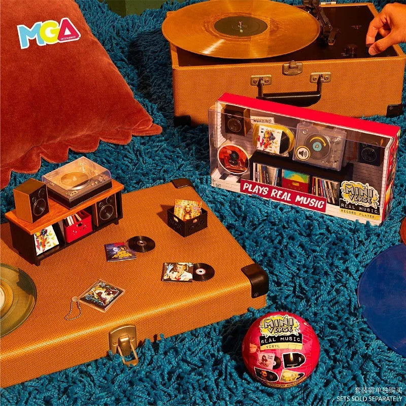 Surprise MINI Verse Brands Real Working Vinyl Record Player