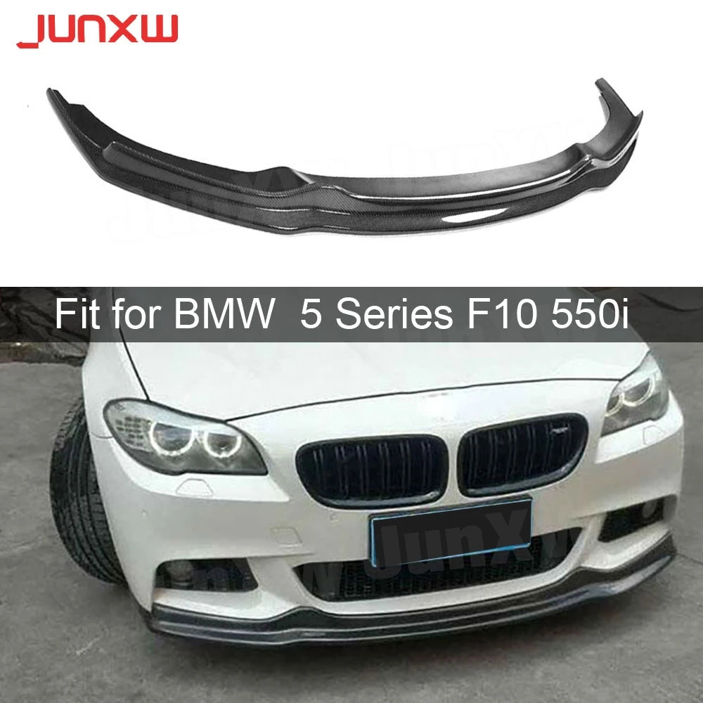 For BMW 5 Series F10 M Real Carbon Fiber Front Bumper Lip Chin