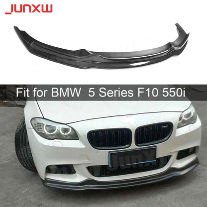 For BMW 5 Series F10 M Real Carbon Fiber Front Bumper Lip Chin