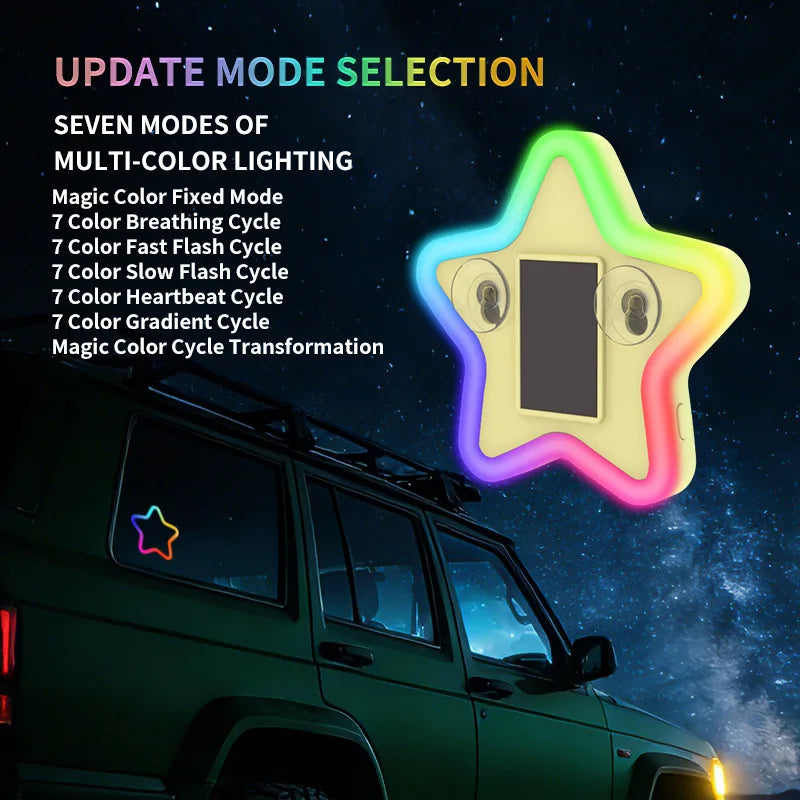 Solar Star Shaped Warning Triangular Windows Rear Cloud