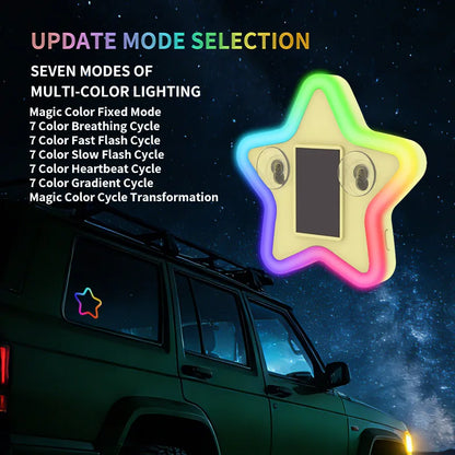 Solar Star Shaped Warning Triangular Windows Rear Cloud