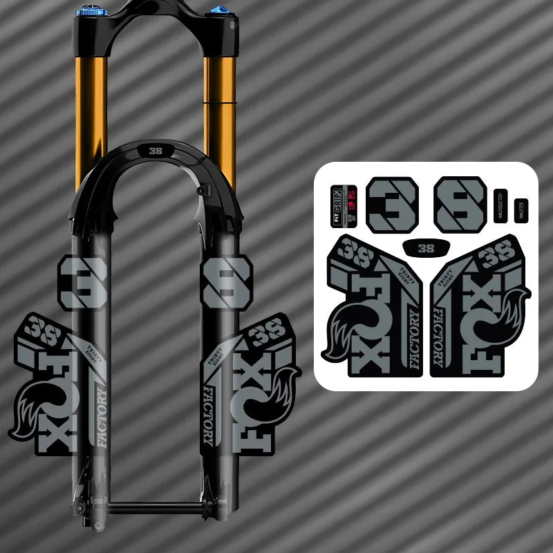 F38 Mountain Bike Fork Sticker Set 8PCS Front Vinyl