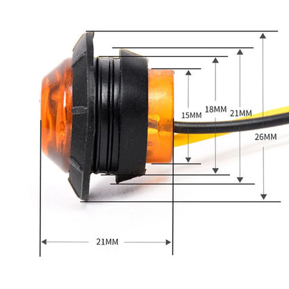 20PCS Drl 12V 24V Side Marker Camion Trucks Lorry