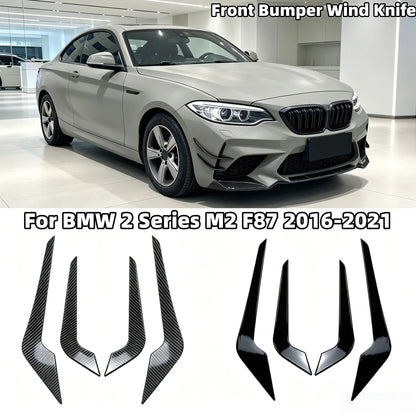 For BMW 2 Series M2 F87 4PCS Front Bumper Side Vent Splitter