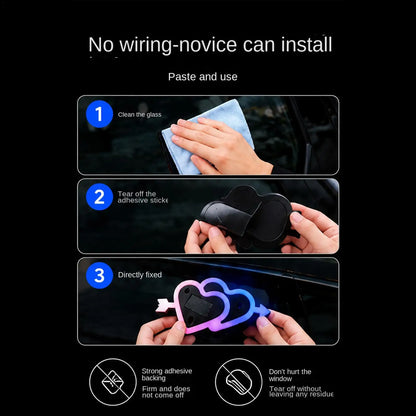 For Rv Sedan Ambient Lighting Rechargeable Heart Suction Cup