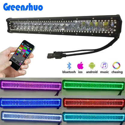 For Pickup ATV Utv Greenshuo Chasing Halo Multi Color 126W Inch