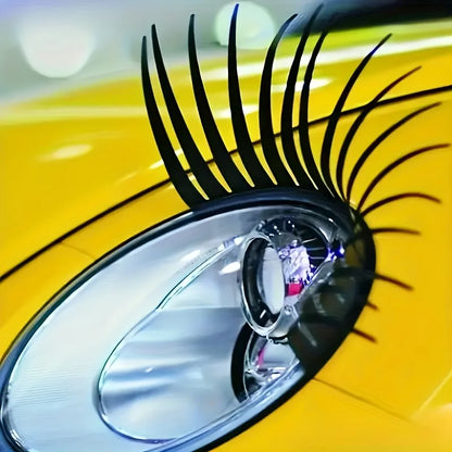 1pair 3D Black Eyelashes Stickers False Eyelash Sticker Headlight