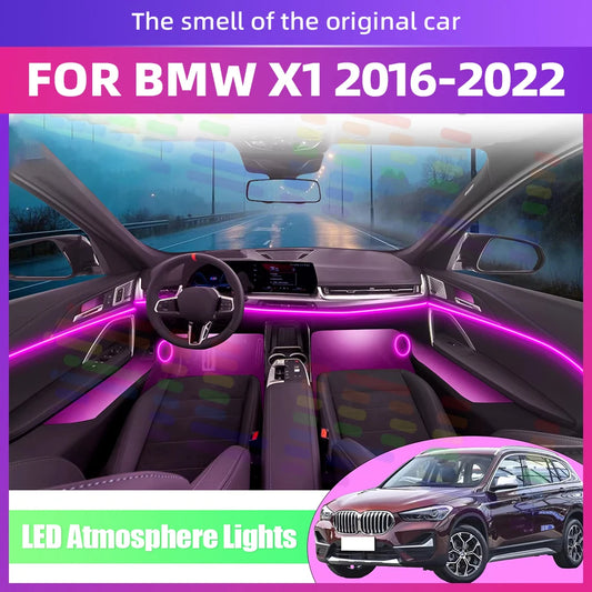 For BMW X1 F48 2016-2022 Interior Ambient Strip Acrylic 64color