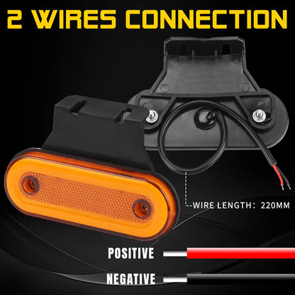 10PCS Side Marker Reflector Indicator Warning Clearance Signal