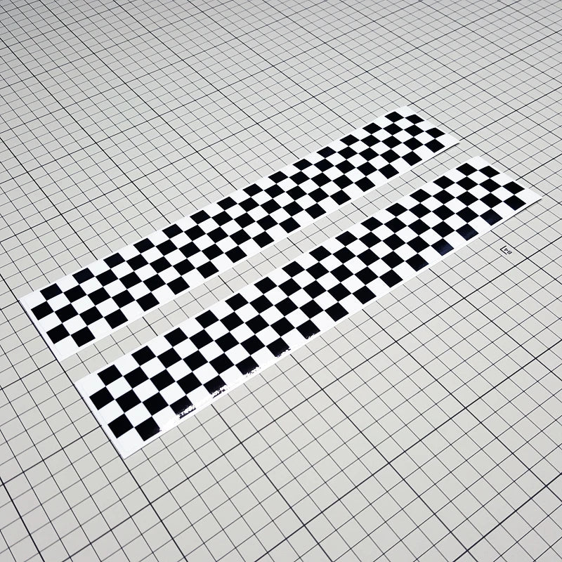 Black White Squa Stickers Waterproof Checkered Vinyl Decal