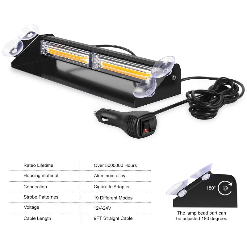 12V 24V Cob Strobe Brightness Flashing Warning Signal Cup