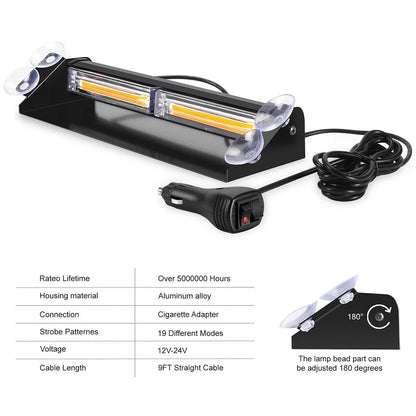 12V 24V Cob Strobe Brightness Flashing Warning Signal Cup