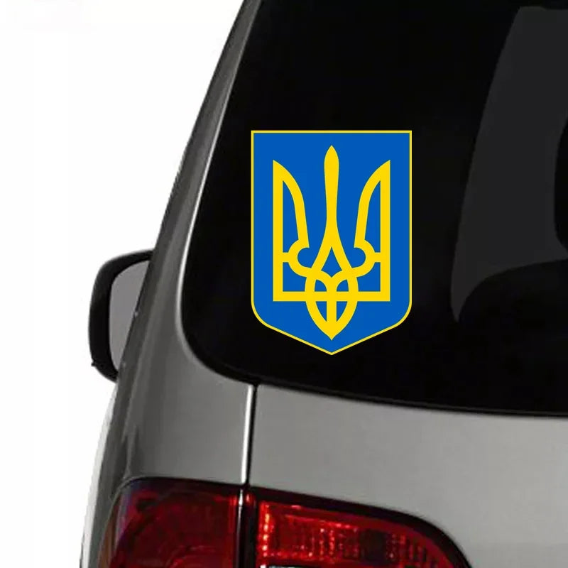 13CM Coat Arms Ukraine Funny Sticker Colorful Pvc Printed