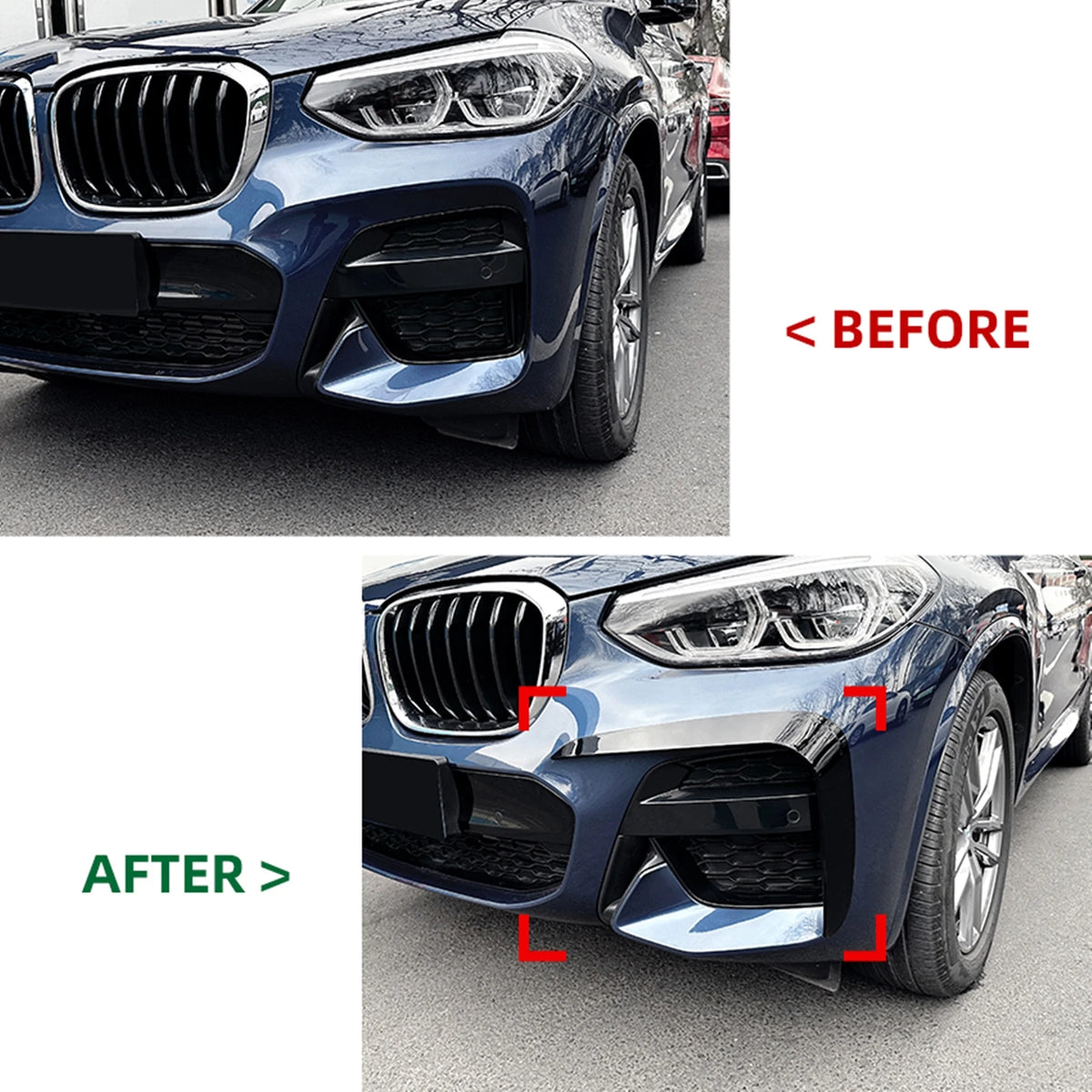 For BMW X3 X4 G01 G02 2018-2021 M Sport Front Bumper Side Air
