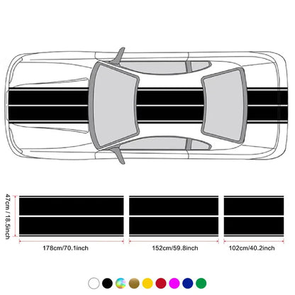 For Roof Hood Door Exterior Stickers 6PCS Kit Full Body Vinyl