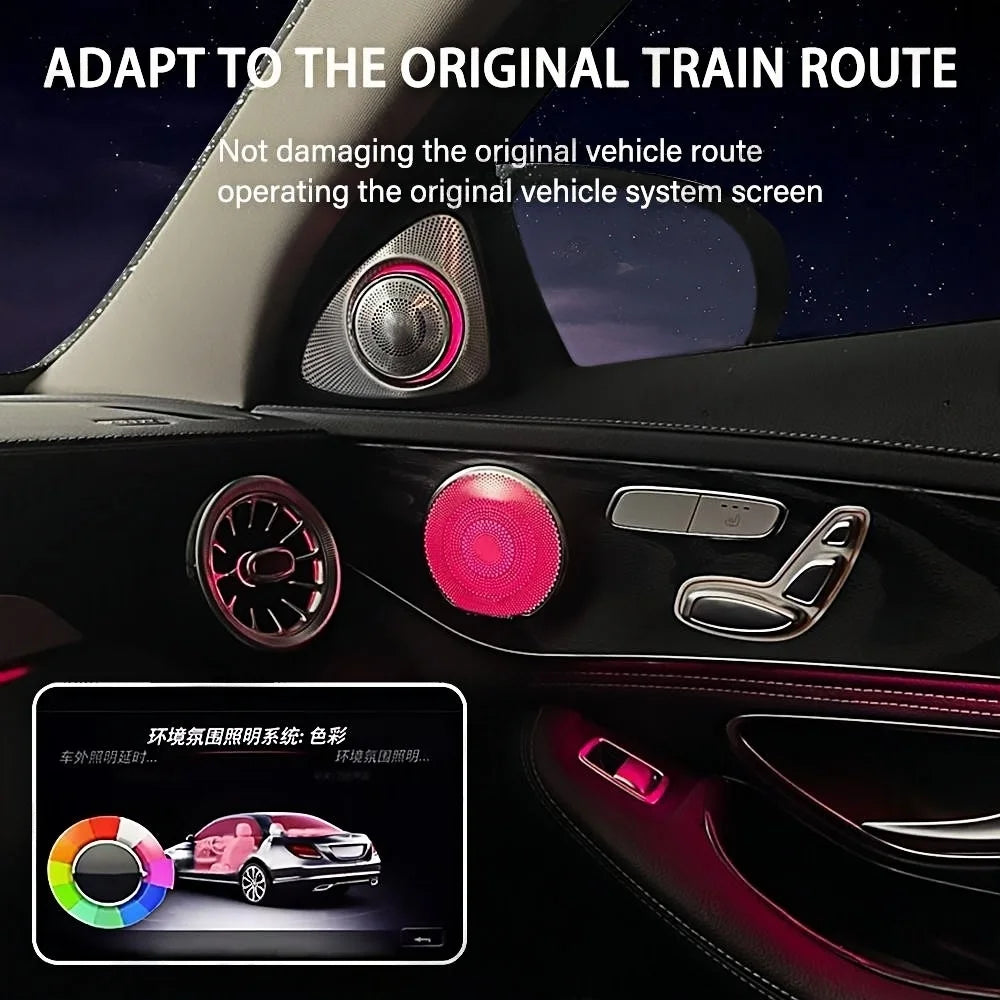 For Mercedes Benz W205 X253 W213 Door Luminou Speaker Cover W238