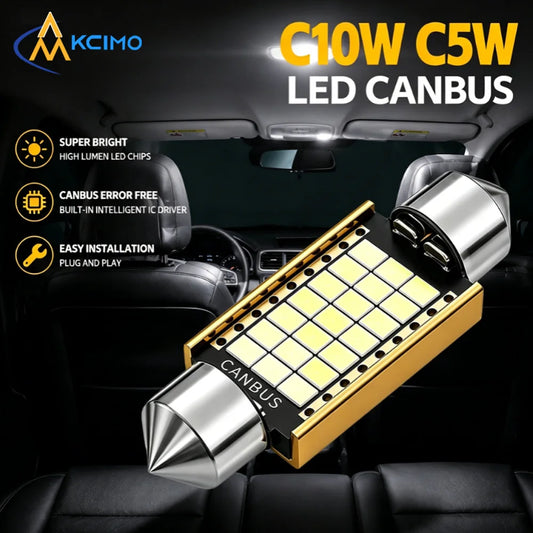 non-flicker C5W C10W Festoon built-in Canbus Resistor 31MM 36MM