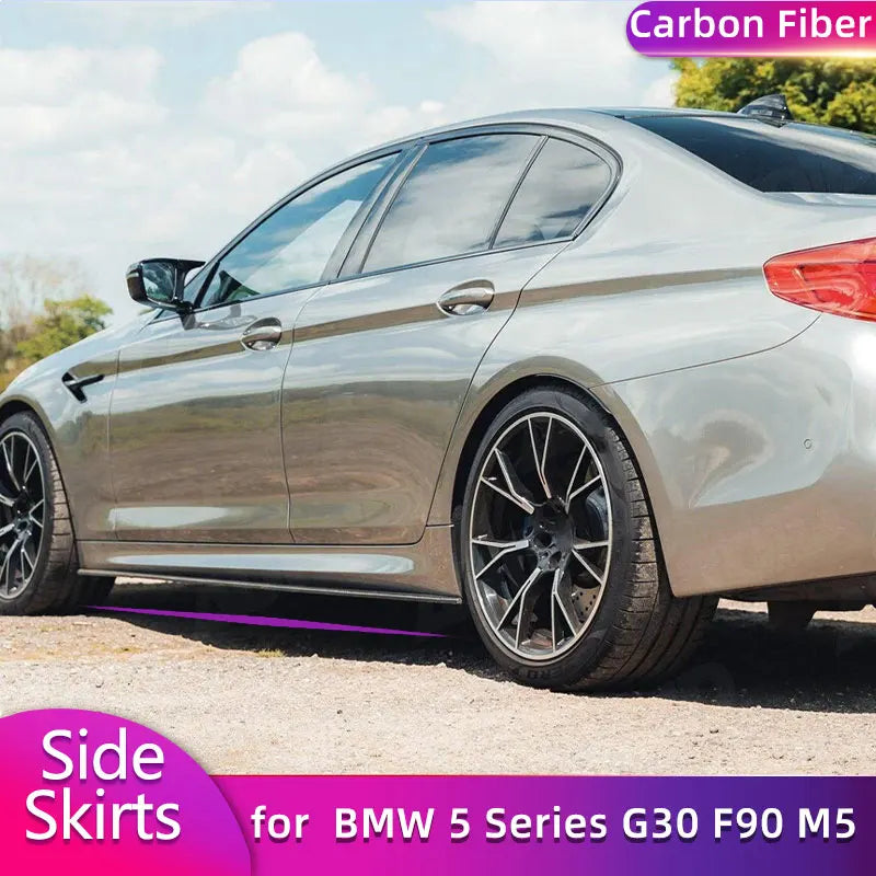 For BMW 5 Series G30 M-Sport Full Carbon Fiber Side Skirts