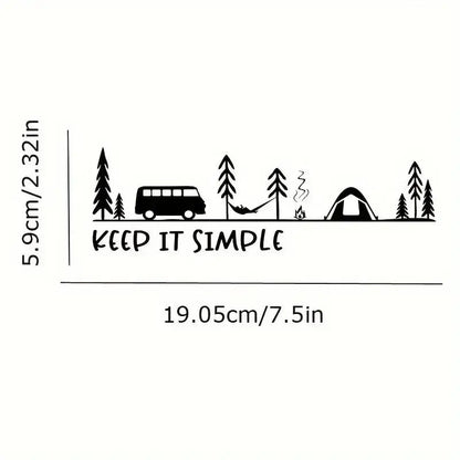 Camping Scene Decal Sticker Truck Keep Minimalist Design Durable