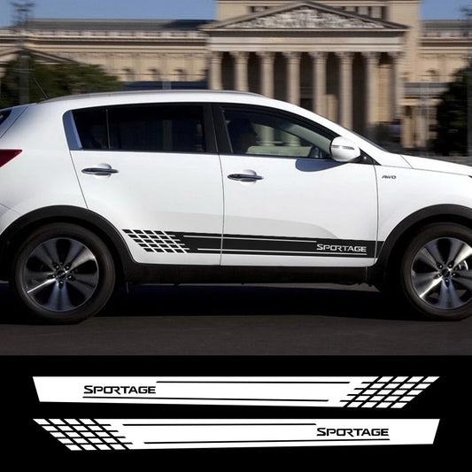For Kia Sportage 3 4 Ql 2PCS Door Side Skirt Stripes Stickers