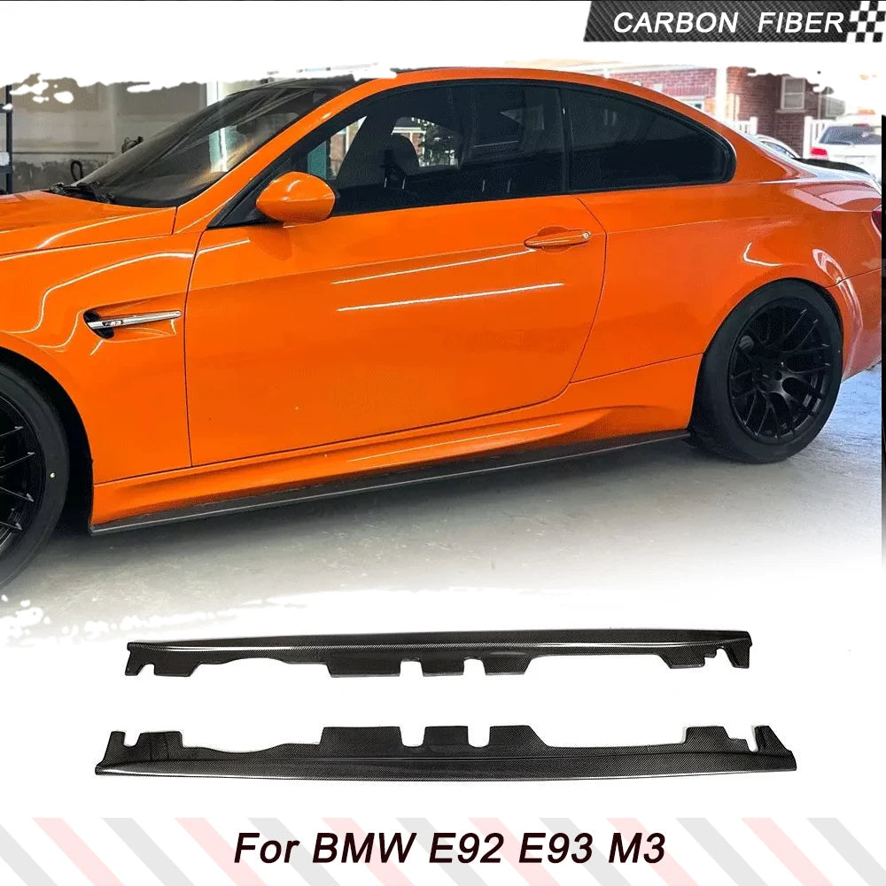 For BMW 3 Series E92 E93 Carbon Fiber Side Skirts Extension Lips