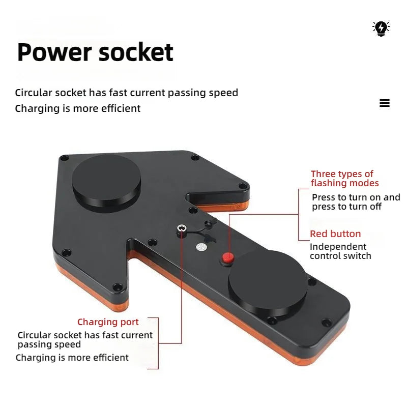 1PCS Remote Charging Magnetic Suction Arrow Tail Portable Road