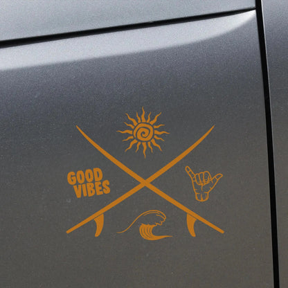 Beach Waves Sticker Motorcycle Decals Truck Waterproof Non