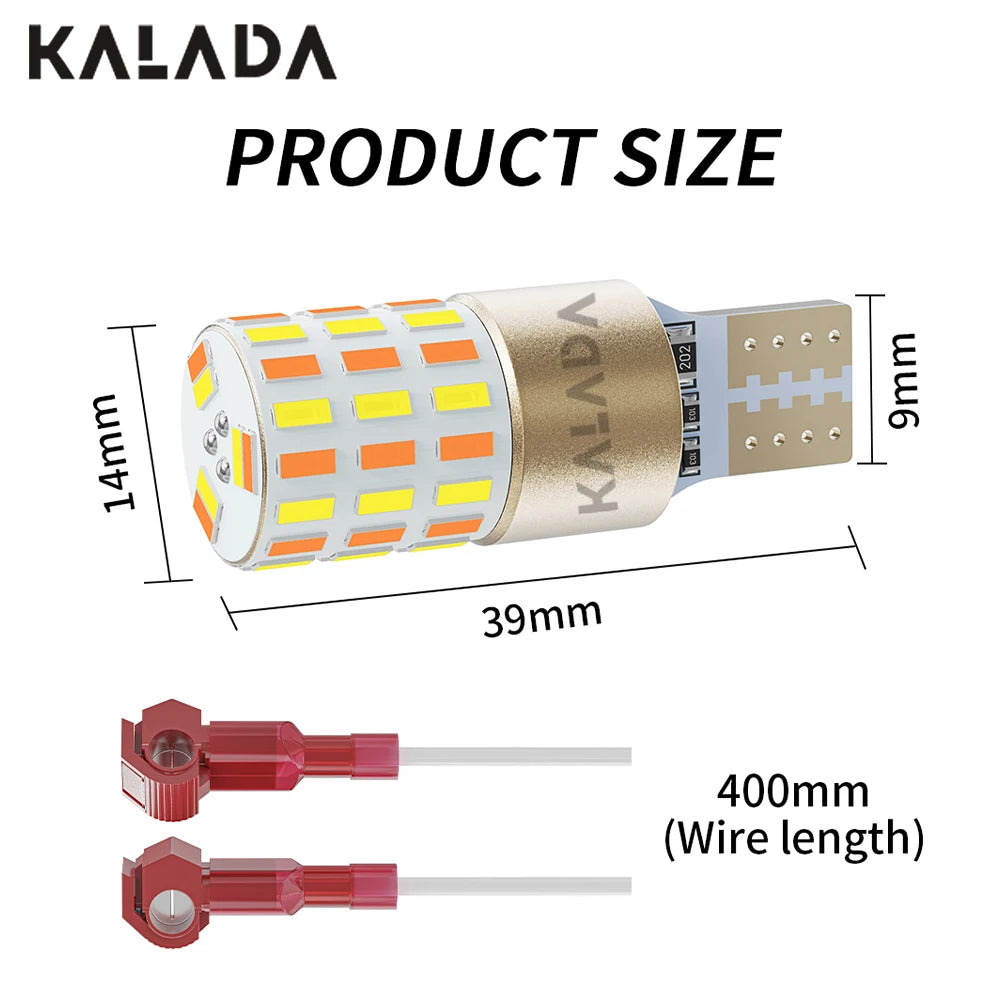 2PCS T15 W16W Motorcycle Turn Signal 3014 54SMD dual-color