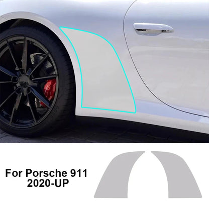 For Porsche 911 2020-2025 Rear Door Protective Film Transparent